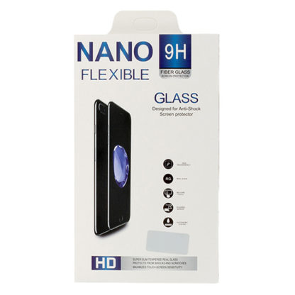 Nano/Flexible Glass Huawei P Smart Plus ütésálló, hajlékony üvegfólia keskeny 9H 0.22 mm