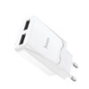 HOCO hálozati töltő C52A 2xUSB 2,1A fehér