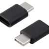 Micro USB to USB Type C fekete