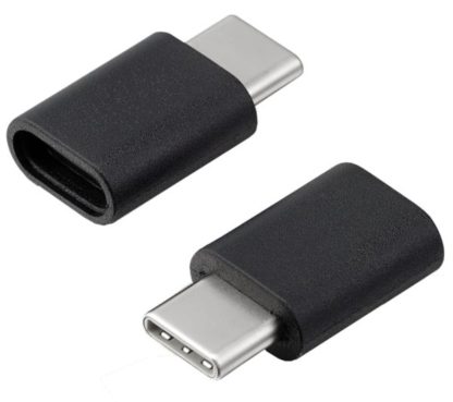 Micro USB to USB Type C fekete