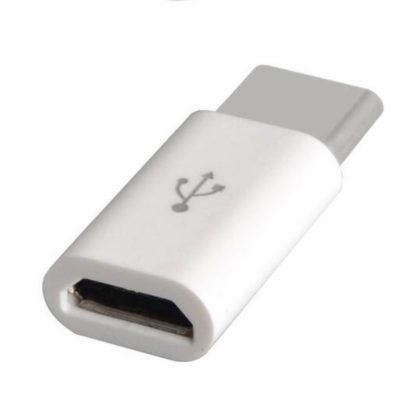 Adapter - Micro USB to USB Type C fehér