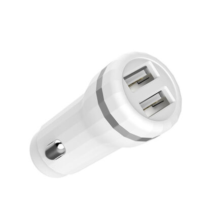 Prémium minőségű HOCO autós töltő Z27 2xUSB 2,4A plusz lightning kábel fehér - Image 9