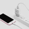 Prémium minőségű HOCO hálózati töltő  C22A 1xUSB 2,4A plusz lightning kábel fehér - Image 6