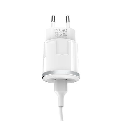 Prémium minőségű HOCO hálózati töltő C37A 1xUSB 2,4A 12W plusz USB Type C kábel - Image 3