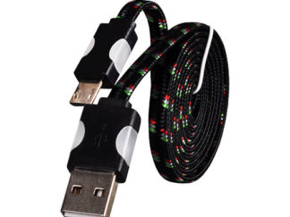 USB kábel - Fonott ledes világítás micro USB