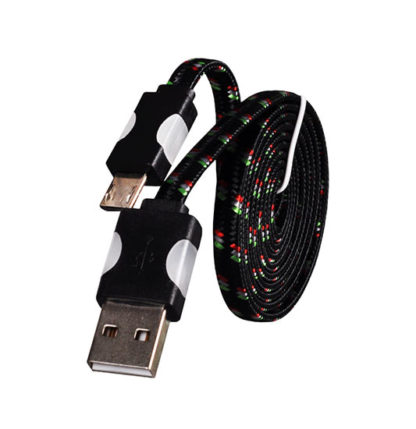 USB kábel - Fonott ledes világítás micro USB