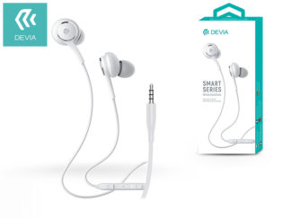 Devia univerzális sztereó felvevős fülhallgató - 3,5 mm jack - Devia Smart Series Wired Earphone EM20 - white