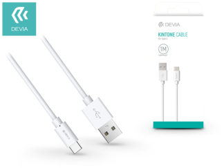 USB - USB Type-C adat- és töltőkábel 1 m-es vezetékkel - Devia Kintone USB Type-C Cable - white