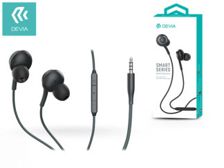 Devia univerzális sztereó felvevős fülhallgató - 3,5 mm jack - Devia Smart Series Wired Earphone EM20 - black