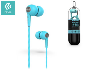 Devia univerzális sztereó felvevős fülhallgató - 3,5 mm jack - Devia Kintone V2 In-Ear Wired Earphones - blue