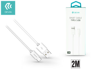 USB - USB Type-C adat- és töltőkábel 2 m-es vezetékkel - Devia Smart USB Type-C 2.0 Cable - white