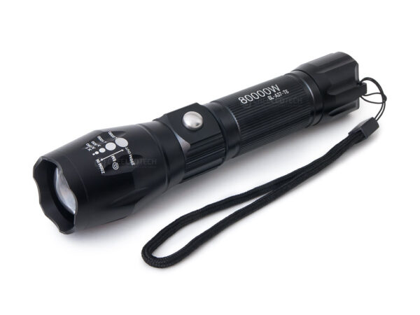 Brutál erős taktikai zseblámpa, dupla akkus, cree led zoom-os - Image 5