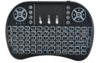 Mini QWERTY Bluetooth billentyuzet 2.4GHz 10 meter 3 fele hatter villagitassal Tv hez mobiltelfonhoz tablethez 2