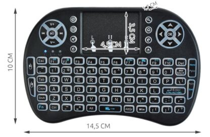 Mini QWERTY Bluetooth billentyuzet 2.4GHz 10 meter 3 fele hatter villagitassal Tv hez mobiltelfonhoz tablethez 4