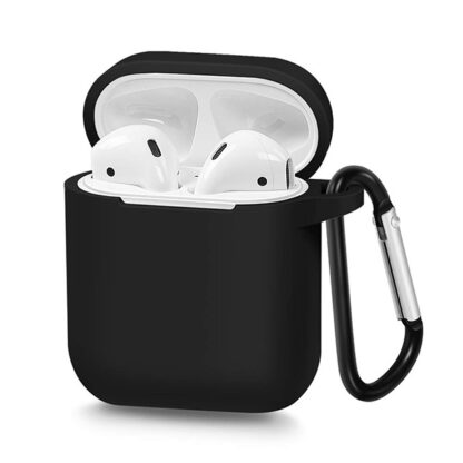 Szilikon tok AirPods fejhallgatóhoz fekete