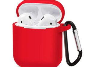 Szilikon tok AirPods fejhallgatóhoz piros színben