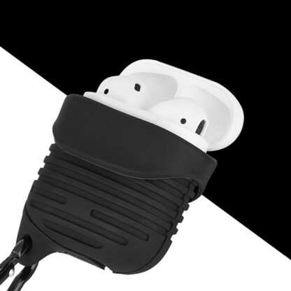 Szilikon tok Airpods fejhallgatohoz sotet rozsaszin2