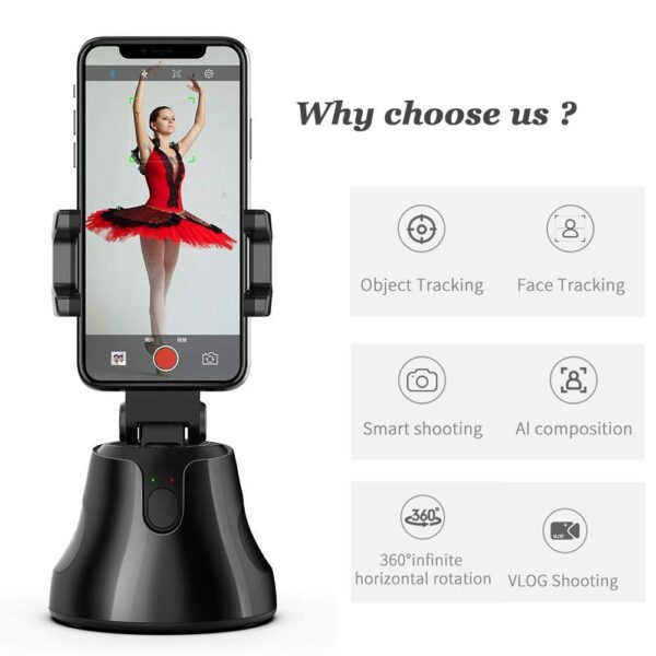 Objektumkövető telefontartó intelligens fényképezés funkcióval Apai Genie S1 360 fokos - Image 8