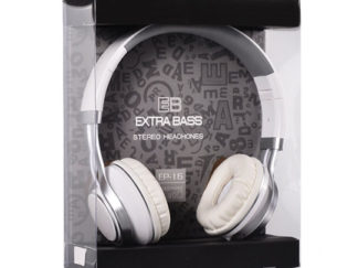 Audio Extra Bass fejhallgató mikrofonnal (EP-16) fehér