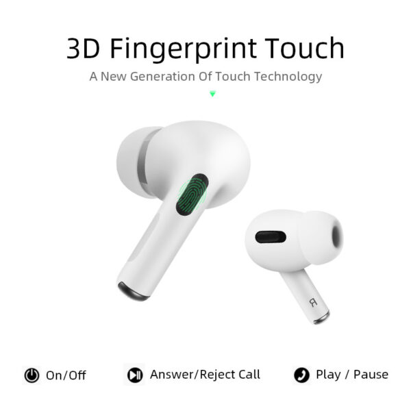 AIRPOD PRO TWS i58 Bluetooth fülhallgató, digitális kijelzős 3.gen. fehér - Image 5