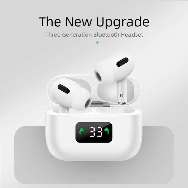AIRPOD PRO TWS i58 Bluetooth fülhallgató, digitális kijelzős 3.gen. fehér - Image 3