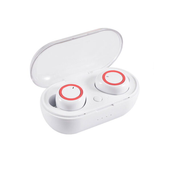 Bluetooth fülhallgató TWS-C12 Power bank fehér-piros - Image 4
