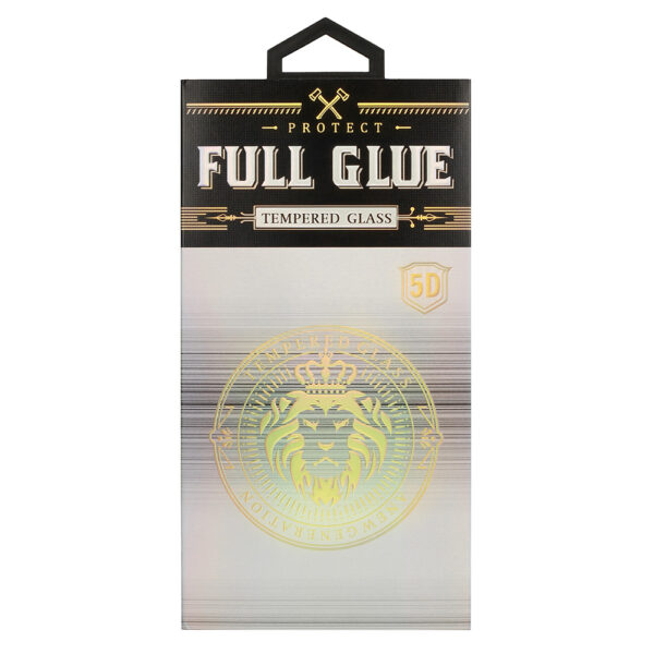 Edzett üvegfólia Hard Full Glue 5D - IPhone X/XS fekete 