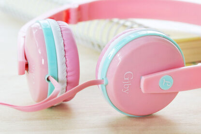 Gyerek fejhallgató rózsaszín zsíráfos - AUDIO EXTRA BASS (GJ-04) pink - Image 8