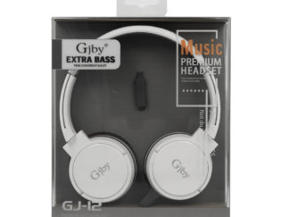 GJBY fejhallgató Extra Bass vezetékes 3.5mm audio jack (GJ-12) fehér
