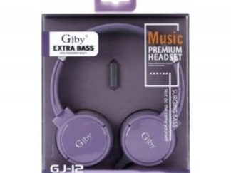 GJBY fejhallgató Extra Bass vezetékes 3.5mm audio jack (GJ-12) lila