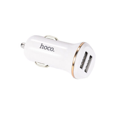 Hoco autos tolto lightning Z1 2xUSB 21A feher1