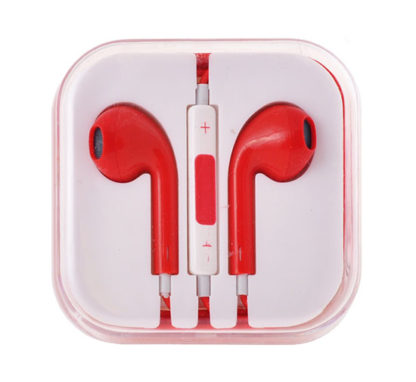 Mega Bass Univerzális fülhallgató-3,5mm jack-piros