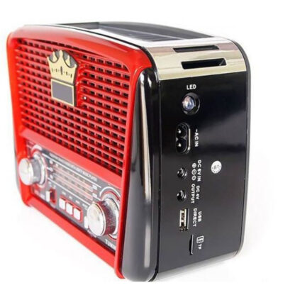 Retro Napelemes Bluetooth hordozható multimédia lejátszó, Bluetooth, MP3, USB, FM - Image 2