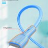 USB kábel-Szilikon USB Type C kábel-QC 3.0 1m kék - Image 6