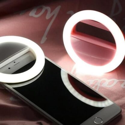 Univerzális szelfi LED gyűrűs fény - mobiltelefonhoz Ring Light RK-12 fehér13