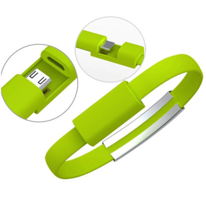USB Kábel karkötő Type C zöld