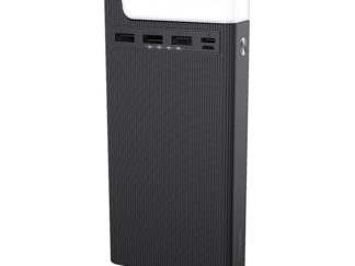 Powerbank 30000 mAh 3db USB Hoco J62 Jove  LED lámpával, fekete