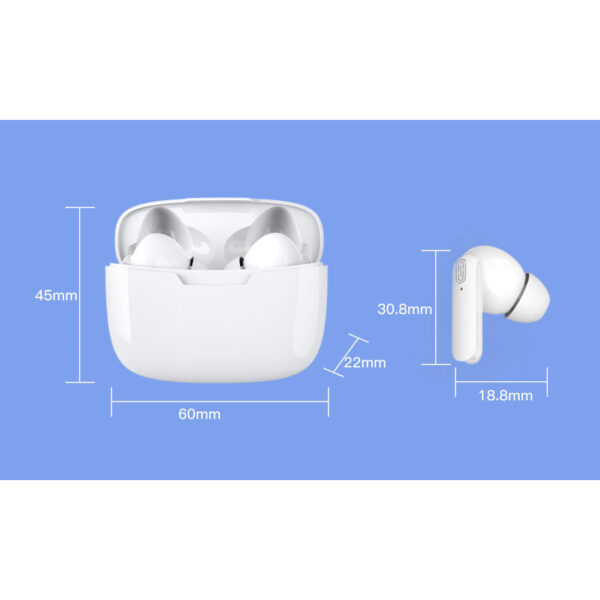 Bluetooth fülhallgató AIR Pro TWS I20 fehér professziónális hangminőség - Image 2