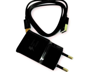 Tel1 Smart hálózati töltőadapter 2A + USB-C kábel 1M, fekete