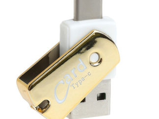 Micro SD kártyaolvasó USB Type C csatlakozó CR09 Arany OTG
