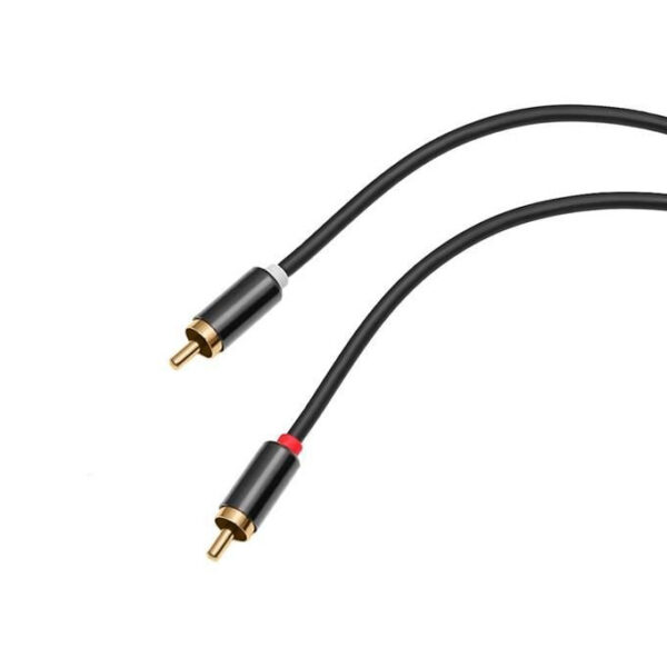 Jack (3,5mm) RCA átalakító kábel, 3m hosszú, arany borítás - Image 3