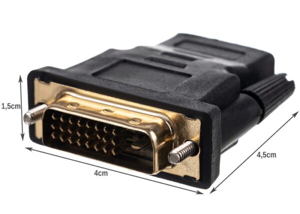 HDMI- DIVI adapter, árnyékolt apa-anya típusú, aranyozott - Image 5