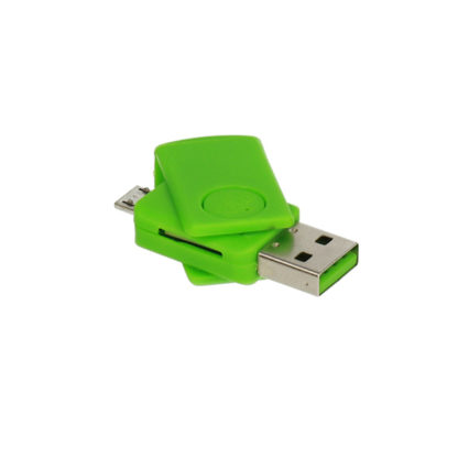 Micro SD Kártyaolvasó zöld OTG