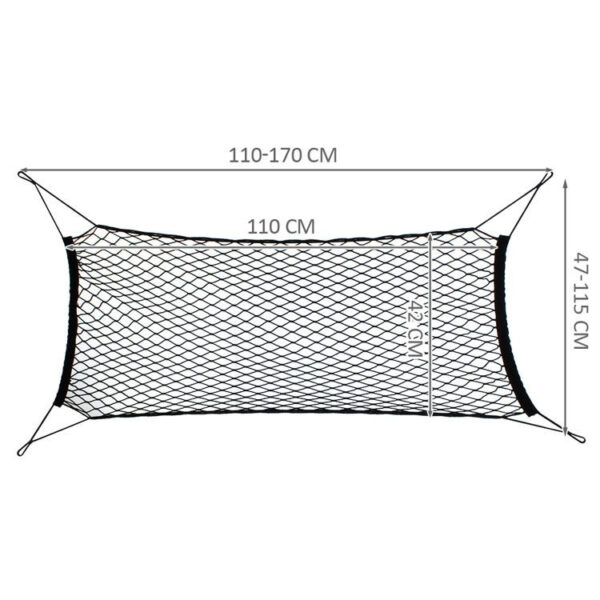 Csomagrögzítő hál, csomagvédő készlet, 114×61 cm (152 cm-ig nyújtható) - Image 4