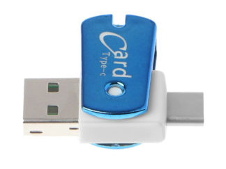 Micro SD kártyaolvasó USB Type C csatlakozó CR09 Ezüst OTG