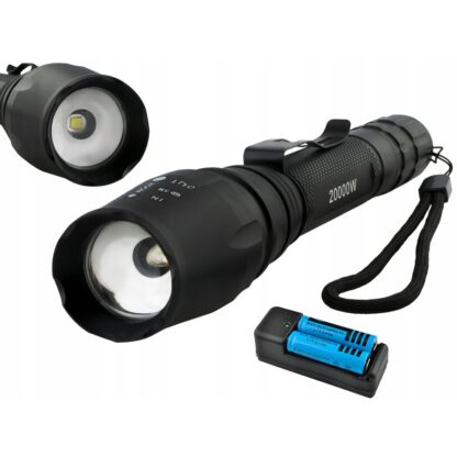 Palmonix Zoom katonai elemlámpa, 3 világítási mód, LED Cree, 2000W, XML-T6 - Image 3
