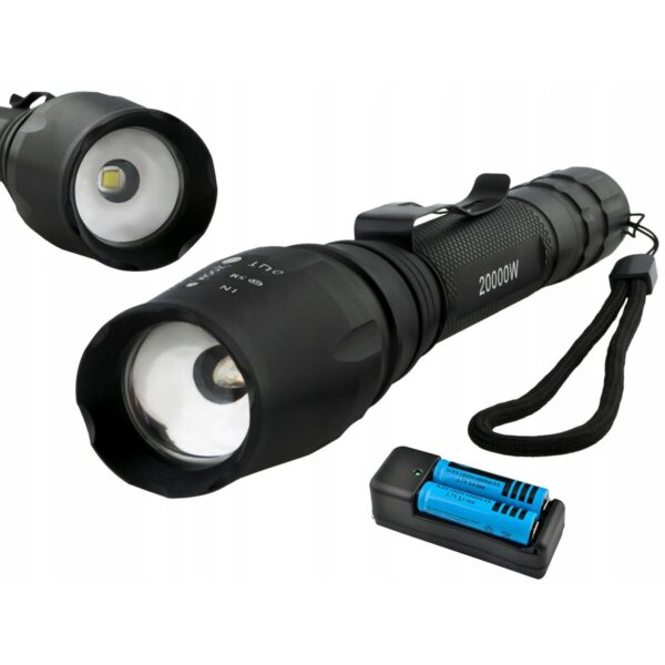 Palmonix Zoom katonai elemlámpa, 3 világítási mód, LED Cree, 2000W, XML-T6 - Image 3