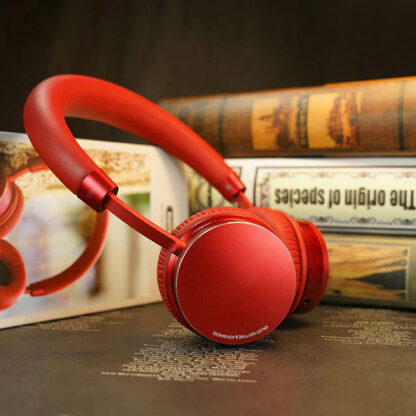 Bluetooth fejhallgató piros színben Prémim minőség, extra bass ( Remax RB-520 HB) - Image 7