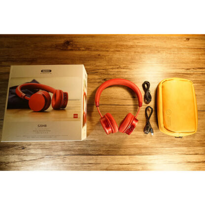 Bluetooth fejhallgató piros színben Prémim minőség, extra bass ( Remax RB-520 HB) - Image 6