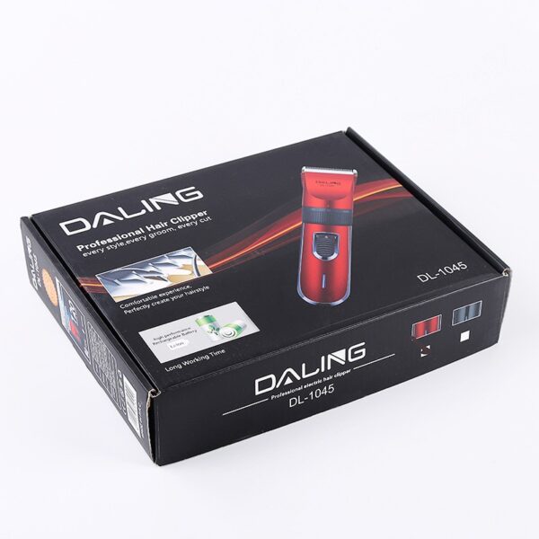Vezeték nélküli hajvágó Daling DL-1045 elegáns bordó színben - Image 2
